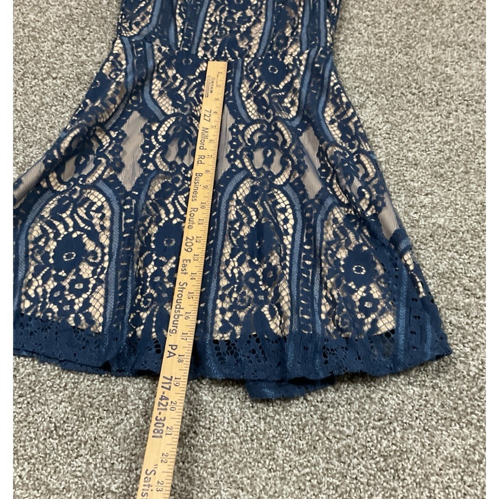 Charlotte Russe Blue Cutout Lined Sleeveless Mini Dress Sz M Semi Formal - Picture 8 of 9